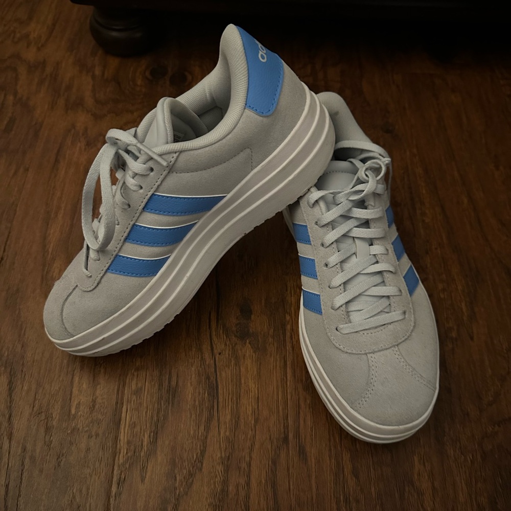 adidas Gray and Blue Women's Sneakers